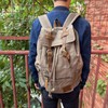 High Capacity Canvas Vintage Backpack - for Hiking Travel 12-15"