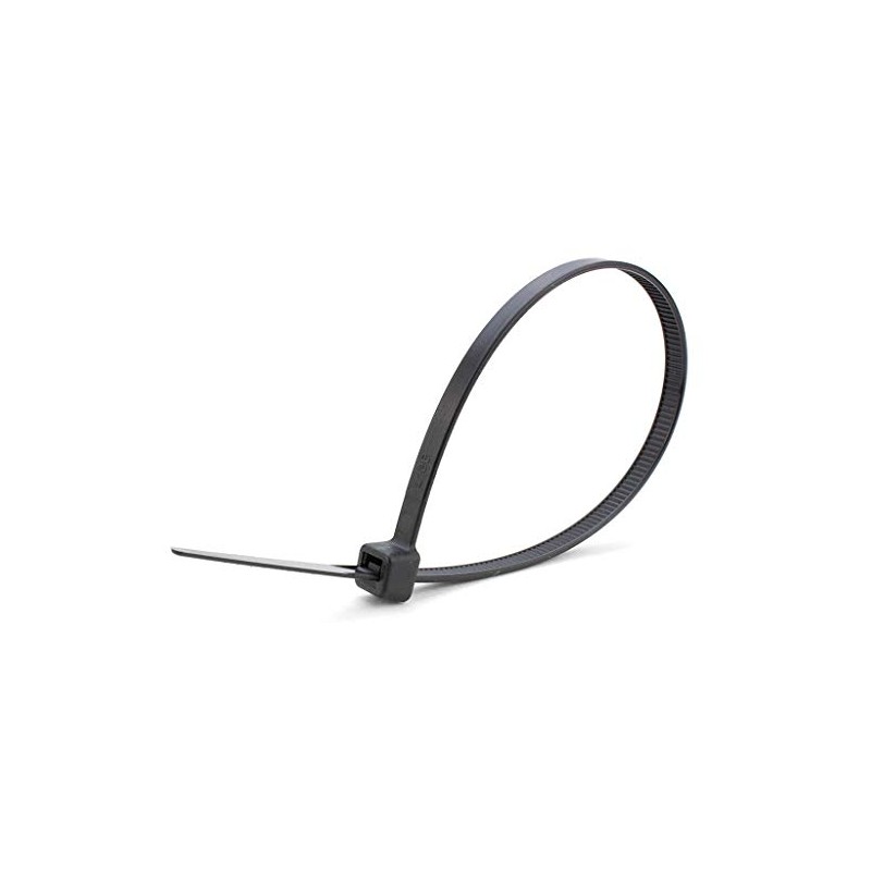 Nartel® 100 Pack of Black Cable Ties, 200mm x 2.5mm,