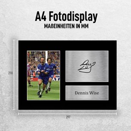 HWC Trading A4 Dennis Wise Gifts Printed Signed Autograph Picture For Football Fans