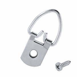 F|S FRAMER SUPPLY Framer Supply Medium 1 Hole Steel D-Ring Picture Hangers & #6 1/2" Pan Head P... - 30