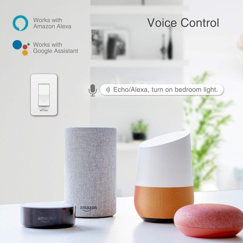 BN-LINK WiFi Smart in-Wall Light Switch, No Hub Required with