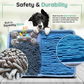Snuffle Mat Dogs, Interactive Foraging Puzzle Blanket, Nosework Feeding Bowl Sniffing Pad Puppies Small Medium Pets, Dog Toy, Slow Feeder, Enrichment Mats, Stress Relief for Pets