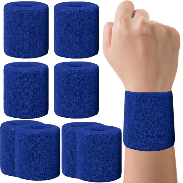 IMAGERIO 8 Pack Wrist Sweatbands Tennis Wrist Bands Absorbent Sweat