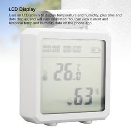 Temperature Humidity Monitor Wireless Sensor Voice Control WiFi for Home Greenhouse Temperature Hygrometer with App Alert