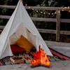 2 Pack 3D Cardboard Campfire Centerpieces with Jagged Flames and