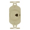 Leviton Round Telephone Wall Plate Insert, 41054-IDD, Ivory