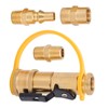 RV Propane Quick Connecting Adapter 1/4 Inch Shutoff Valve and