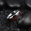 King Will NATURE 8mm Mens Real Wood Inlay Titanium Wedding