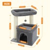 PEQULTI Cat Tree Cat Tower with Sisal-Covered Scratching Posts and