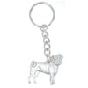 PP Puggle Pewter Keychain