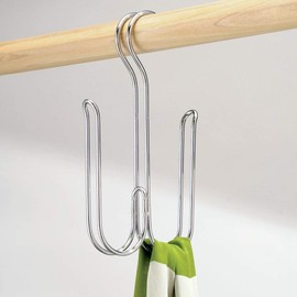 InterDesign Classico Over The Rod, Dual Accessory Hook, Chrome