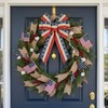 Patriotic Ribbon Wired 2.5 Inch x 10 Yards Red White