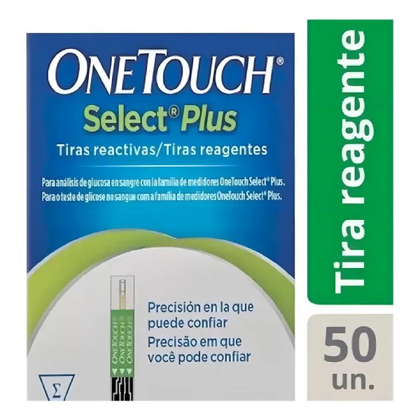 Kit Caja Tiras Onetouch Select Plus Con 50 Unidades