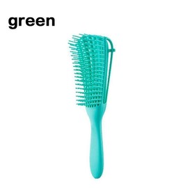 Anti-Static Hair Brush Comb, Round Tip Safety Design Unisex Portable Scalp Care Anti-Hair Loss Hairbrush, Suitable for Curling and Straightening, Smooth No Tangles:_Green_1count