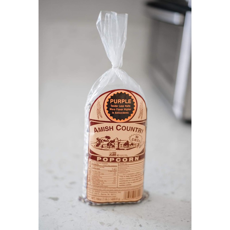 Amish Country Popcorn | 1 lb Bag | Purple Popcorn