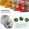 Glamified 2.5" 4 Pieces Hand Cranked Clear Top Herb Grinder