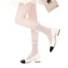 JK Home Women's Ruffle Socks, See-Through, Crew Length, Thin, No