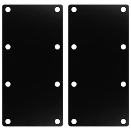 eoere 2 PCS 12" x 5" Heavy Duty Black Flat Straight Mending Plate, Repair Tie Fixing Metal Brace for Furniture, Wood, 8 Gauge Thick