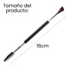 Brocha Doble Para Ceja Con Cepillo Pincel Cosmético 1pz Full