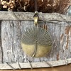 Löwenzahn Frau Anhänger in Zamak Bronze - Lange Halskette mit