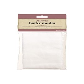 KitchenCraft Home Made Butter Muslin Cloth for Straining, Cotton, 90 cm,White