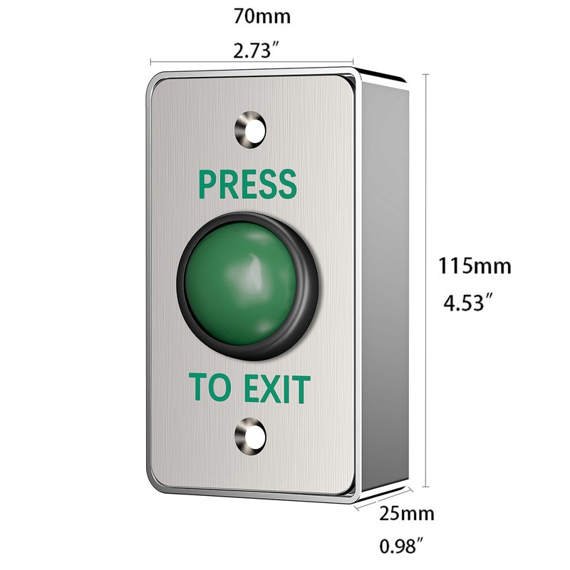 Push to Exit Button with Back Mount Box IP67 Waterproof