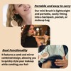 2Pc Foldable Mirror Hair Brush,Mini Hair Brushes Compact Travel Size,Travel
