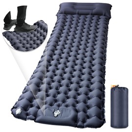 Air Mat, Camping Mat, Approx. 3.1 inches (8 cm) Thick, Expands to 11.8 ft (30 cm), Foot Type, Infinite Connection, Includes Pillow, Sleeping in Car, Thick, Disaster Prevention, 20.1 oz (590 g), Ultra