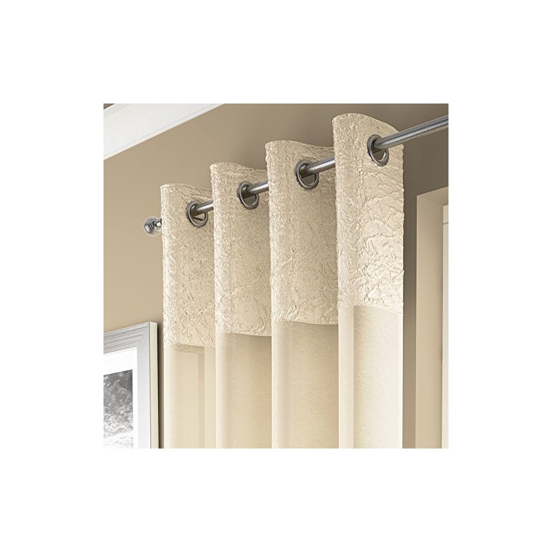 Mirabel Madeira Eyelet Voile Panel - Champagne - 90"/229cm