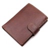 Genuine Leather Trifold Wallet RFID Blocking Anti Scan Zip (Coffee)