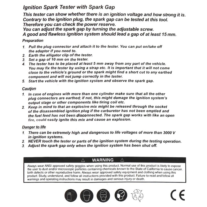 OriGlam Spark Plug Tester, Adjustable Ignition System Coil Tester, Coil-on