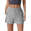 QINSEN Womens Sweat Shorts Casual Lounge Cotton Shorts High Waist