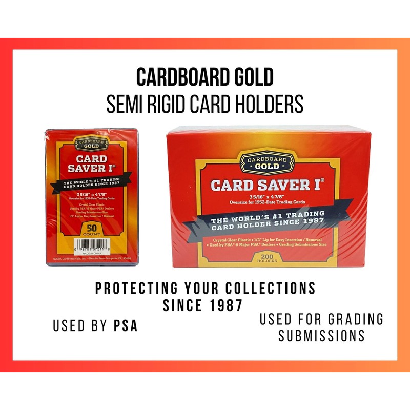 Cardboard Gold Card Saver 1 - Semi-Rigid Card Holder for