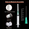 10 Pack 5ml/cc Disposable Luer Lock Lab Syringes with 21Ga