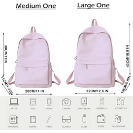 YXQSED School Backpack Womens, Causal Travel School Bags for Teenage Girls Lightweight Rucksack Water Resistant Bookbag for College Womens Mens pink