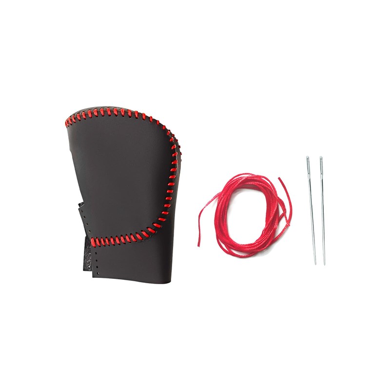SUNBREATH Compatible with DIY Genuine Black Leather Gear Shift Knob