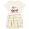 inktastic Grammy Loves Me Llama Toddler Dress 2T Natural with
