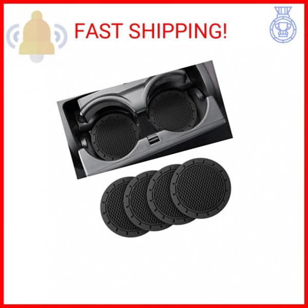 8sanlione Car Cup Holder Coaster, 4 Pack 2.75 Inch Diameter