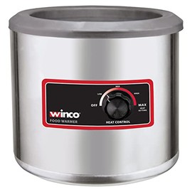 Winco FW-7R250 Electric Round Food Warmer, 7 Quart, Steel