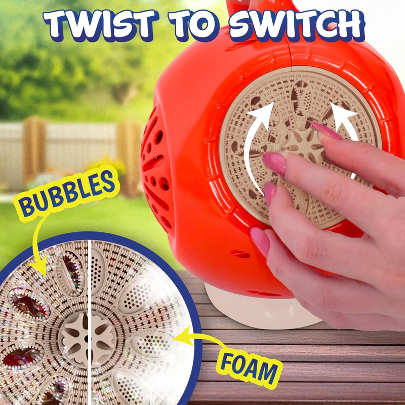 Bubble and Foam Bubble Blower, Adjustable,Portable and Durable, Makes 18000+