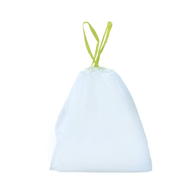 NINESTARS NSTB-13-30 Extra Strong White Trash Bag w/Drawstring Closure, 13