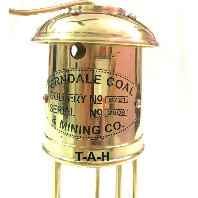 100% Working Brass 7" Miner Lamp Antique Maritime Ship Boat