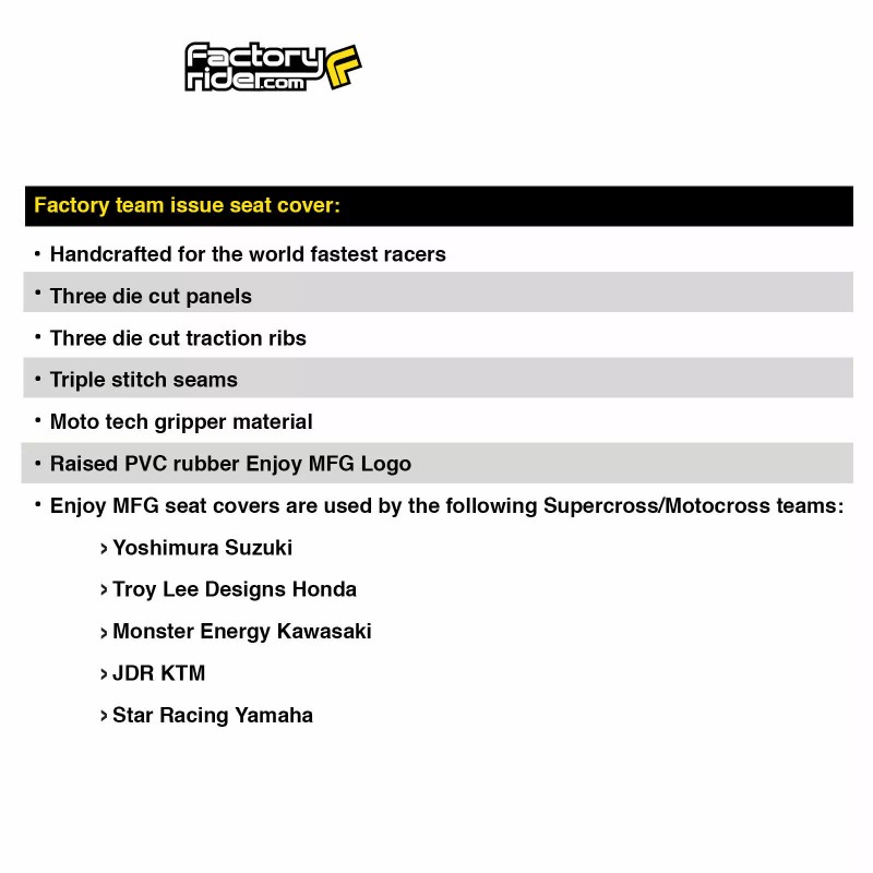 Enjoy Mfg 1978-2005 Kawasaki KLR 250 Seat Cover By Enjoy