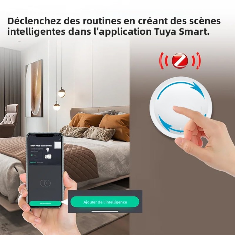 Haozee ZigBee Wireless Smart Knob 3.0 Switch, Single Colour Light