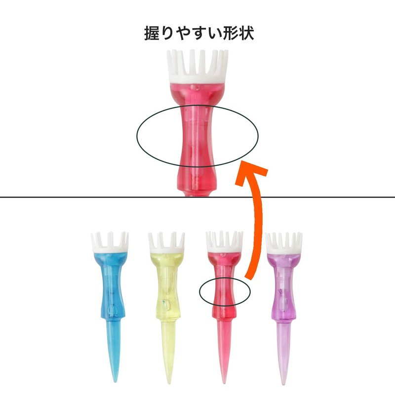 Tabata(タバタ) ゴルフ ティー 段 プラスチックティー 段付リフトティー 34mm 8本入 GV1412 34