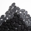 Adolif Pebble Tile for Shower Floor, Black Pebble Mosaic Backsplash