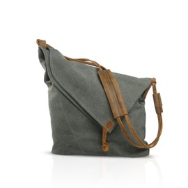 FANDARE Retro Shoulder Bag Men/Women 13 Inch Laptop Bag Business Commuter Crossbody Bag Outdoor Travel Large Capacity Messenger Bag Breathable Canvas, gray, Leisure backpack