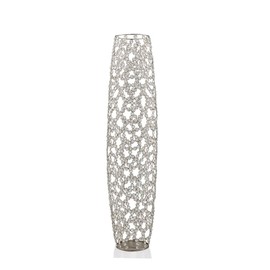 Modern Day Accents 5739 Ola De Cristal X-Large Floor Vase, Barrel Floor Vase for Flowers, Corner Decor, Decorative Floor Vase for Home Decor, Office Decor, 40" H