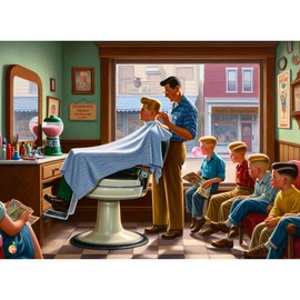 Vintage Barbershop Vintage Jigsaw Puzzle for Seniors Adults Men Women 1000 pc