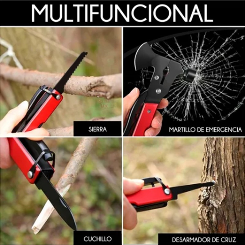 Multi Purpose Tool Axe Stainless Steel Portable Outdoor Camping Safety